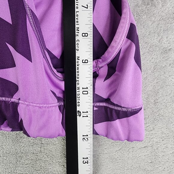 Women's Purple Nike Pro Racerback Sports Bra Zigzag Print Size M - Picture 8 of 9